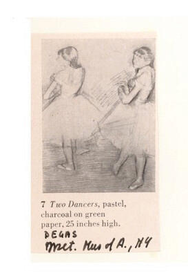 Anonimo , Degas, Edgar - sec. XIX - Two dancers , fronte