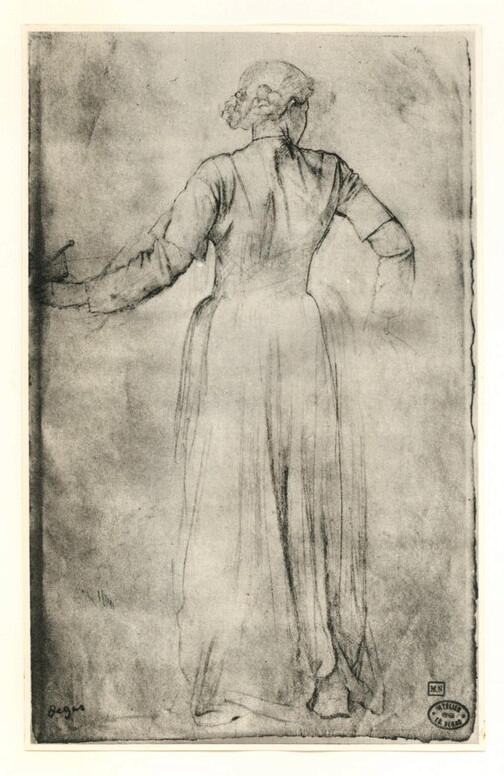 Anonimo , Degas, Edgar - sec. XIX - Studio per la Sémiramis , fronte