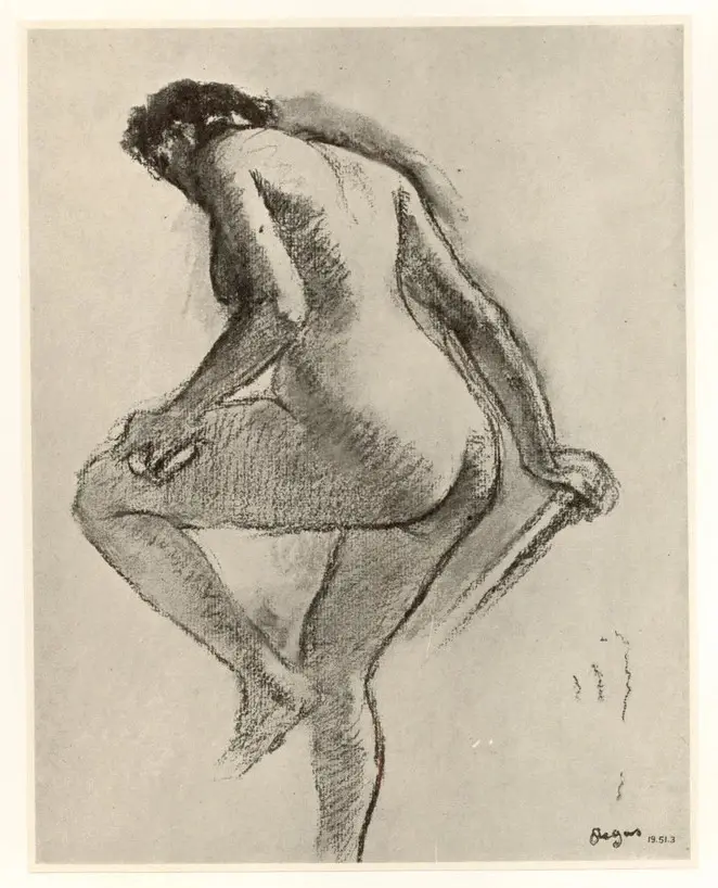 Anonimo , Degas, Edgar - sec. XIX - Donna che entra in vasca , fronte