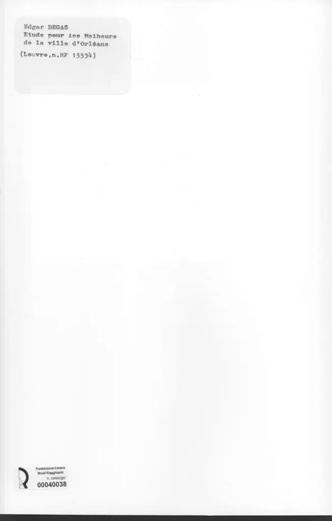 Anonimo , Degas, Edgar - sec. XIX - Etude pour les Malheurs de la ville d'Orl&eacute;ans , retro