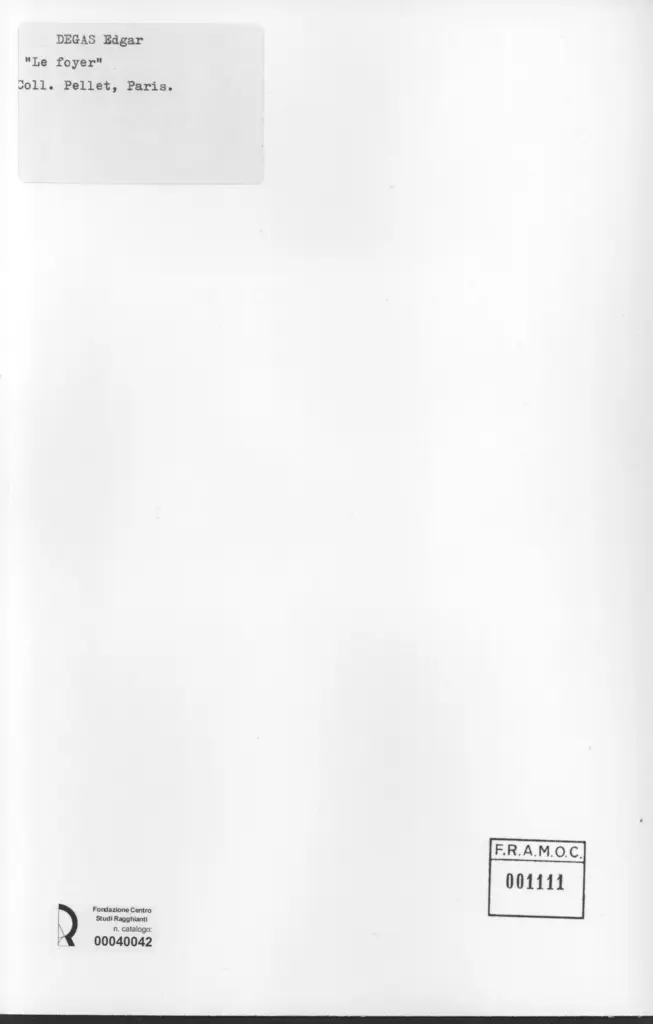 Anonimo , Degas, Edgar - sec. XIX - Le foyer , retro