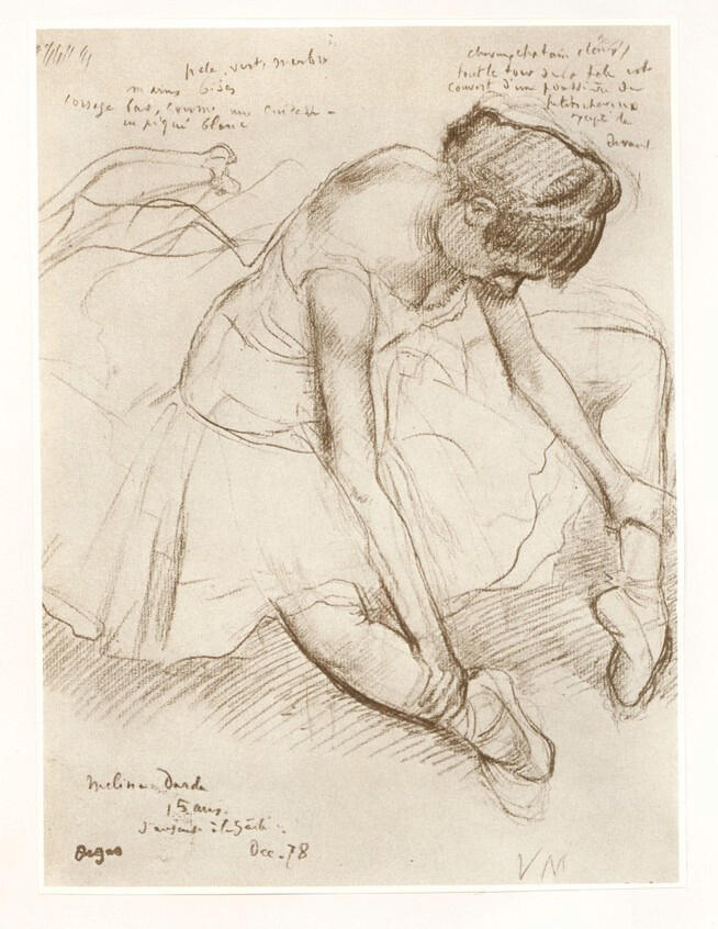 Anonimo , Degas, Edgar - sec. XIX - Dancer Mélina Darde , fronte