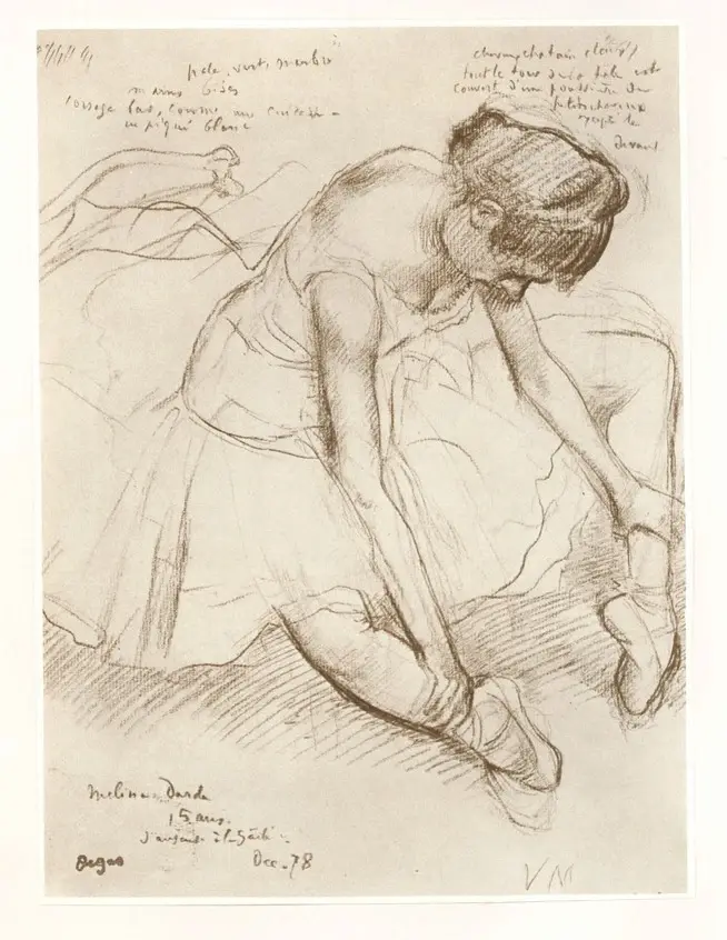 Anonimo , Degas, Edgar - sec. XIX - Dancer M&eacute;lina Darde , fronte