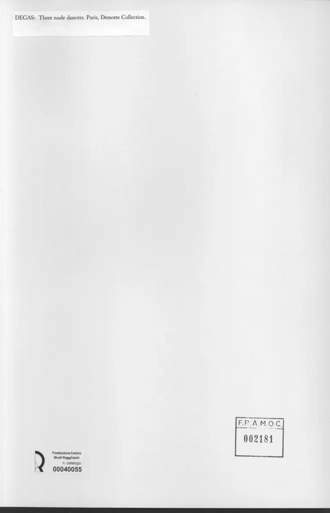 Anonimo , Degas, Edgar - sec. XIX - Three nude dancers , retro