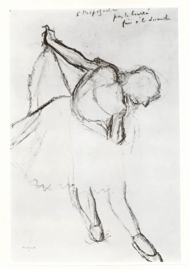 Anonimo , Degas, Edgar - sec. XIX - Danseuse (Pas de Bourr&eacute;e) , fronte