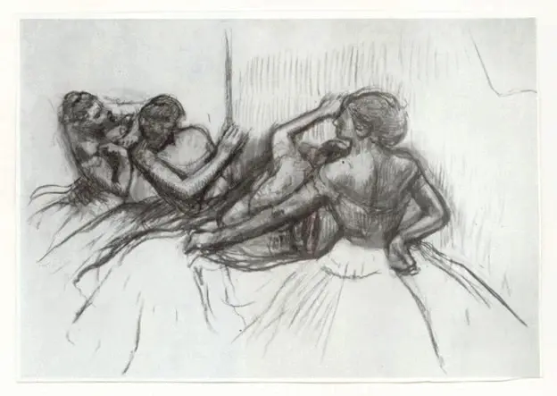 Anonimo , Degas, Edgar - sec. XIX - Quatre danseuses , fronte
