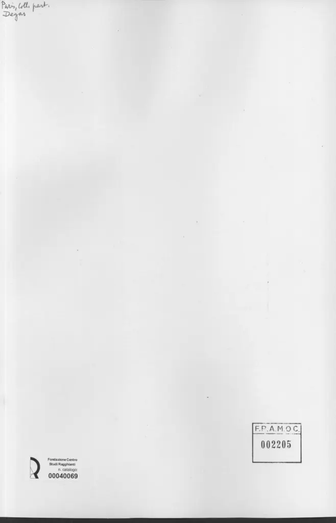 Anonimo , Degas, Edgar - sec. XIX - Inchino di una ballerina , retro