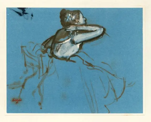 Anonimo , Degas, Edgar - sec. XIX - Ballerina seduta che si massaggia le spalle , fronte