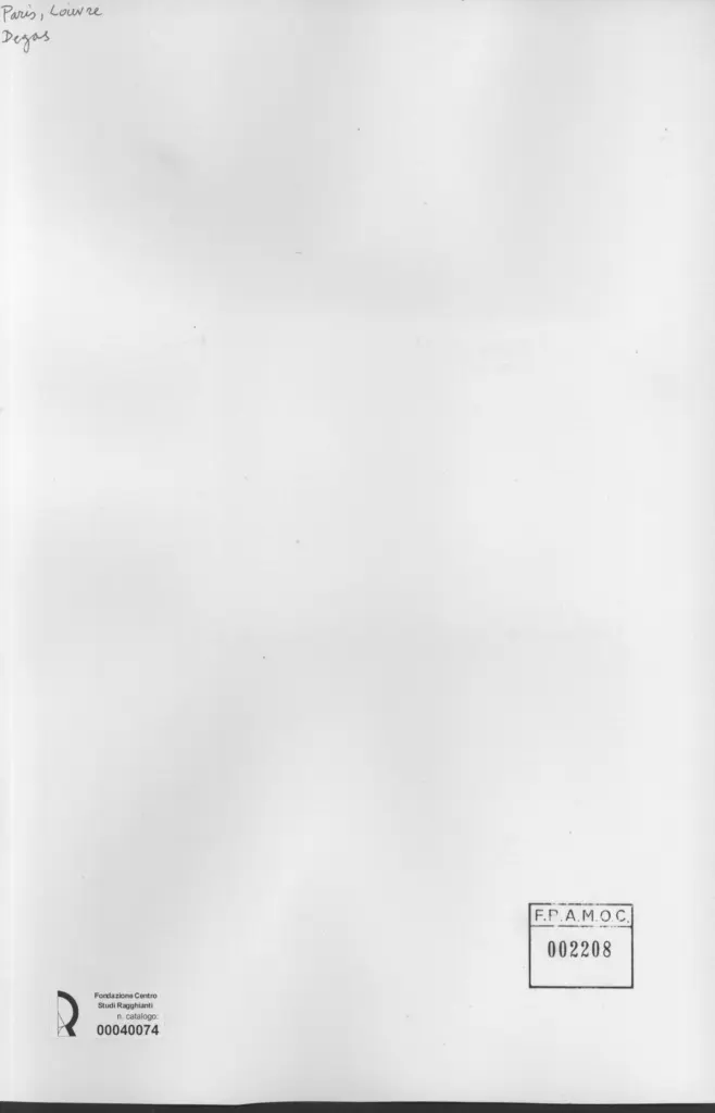 Anonimo , Degas, Edgar - sec. XIX - Ballerina seduta che si massaggia le spalle , retro