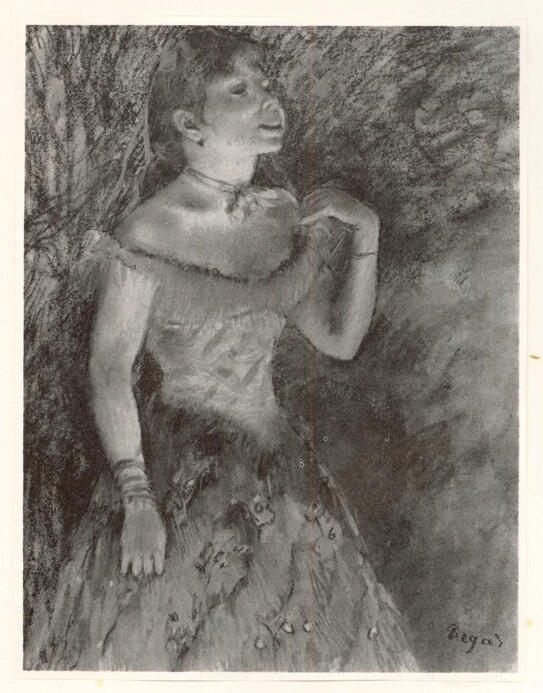 Anonimo , Degas, Edgar - sec. XIX - La Chanteuse Verte , fronte