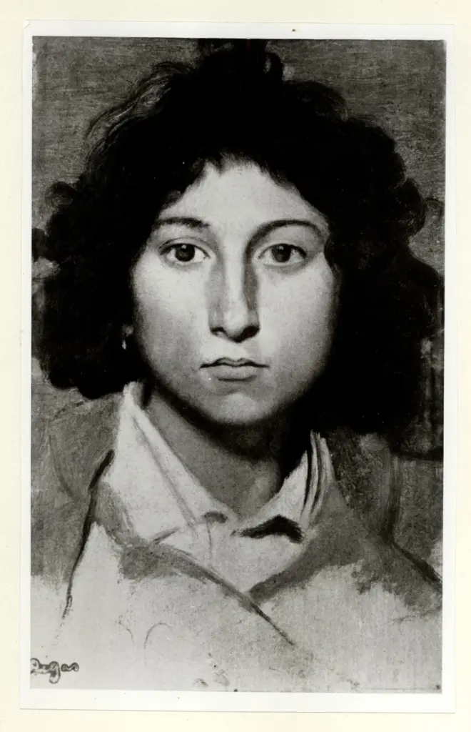 Anonimo , Degas, Edgar - sec. XIX - Testa di italiana , fronte