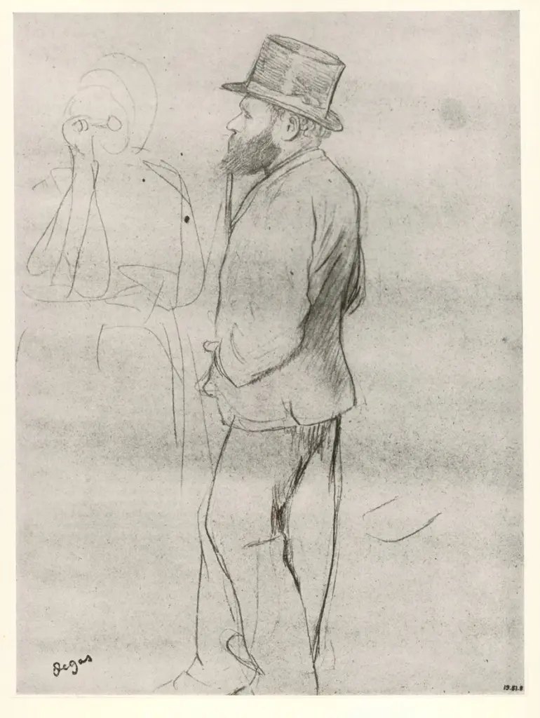 Anonimo , Degas, Edgar - sec. XIX - Ritratto di Manet , fronte