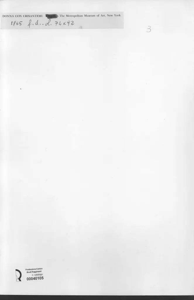 Anonimo , Degas, Edgar - sec. XIX - Donna con crisantemi , retro