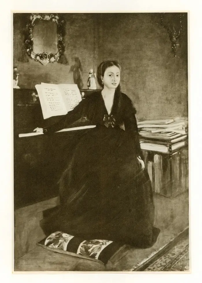 Anonimo , Degas, Edgar - sec. XIX - Mme. Camus am piano , fronte