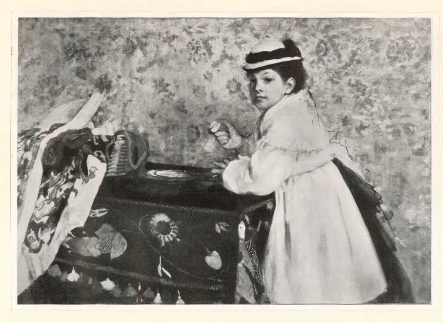 Anonimo , Degas, Edgar - sec. XIX - Ritratto di Hortense Valpin&ccedil;on , fronte