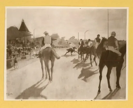 Anonimo , Degas, Edgar - sec. XIX - Fantini davanti alle tribune , fronte