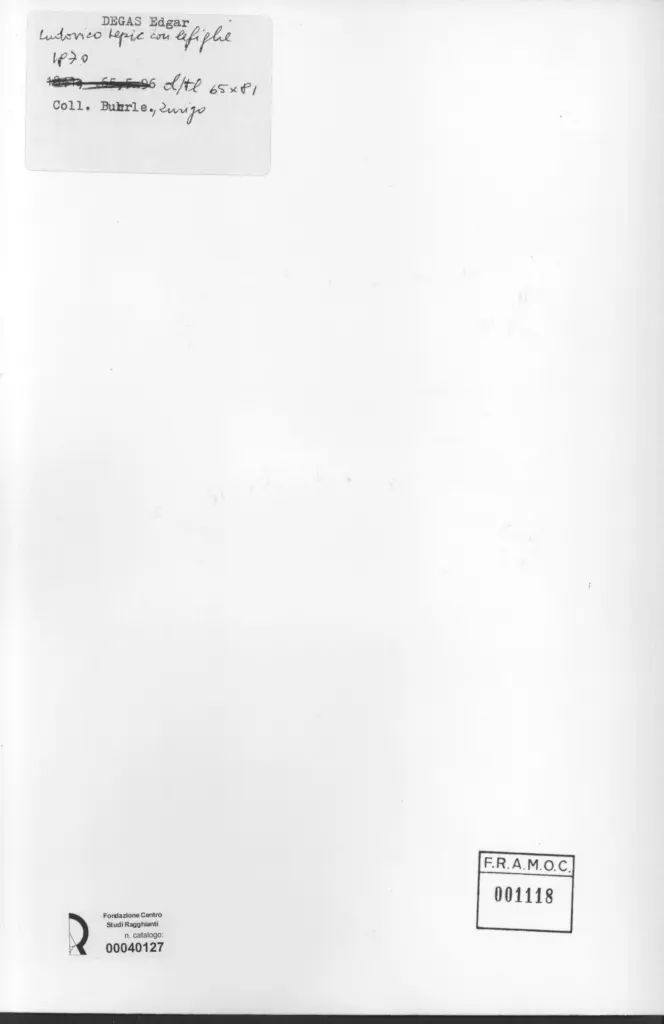 Anonimo , Degas, Edgar - sec. XIX - Ludovico Lapic con le figlie , retro