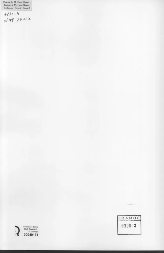 Anonimo , Degas, Edgar - sec. XIX - Portrait de M. Henri Rouart , retro