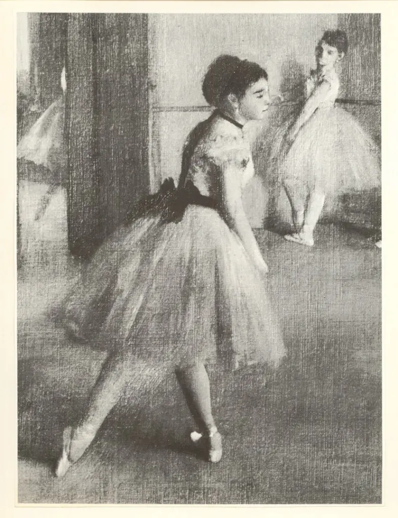 Anonimo , Degas, Edgar - sec. XIX - Scuola di ballo dell'Op&eacute;ra (particolare) , fronte
