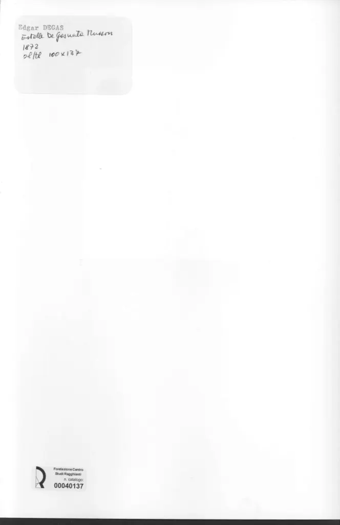 Anonimo , Degas, Edgar - sec. XIX - Estelle Degas nata Musson , retro