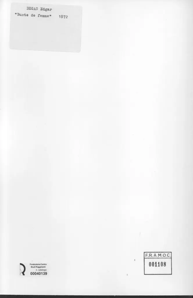 Anonimo , Degas, Edgar - sec. XIX - Buste de femme , retro