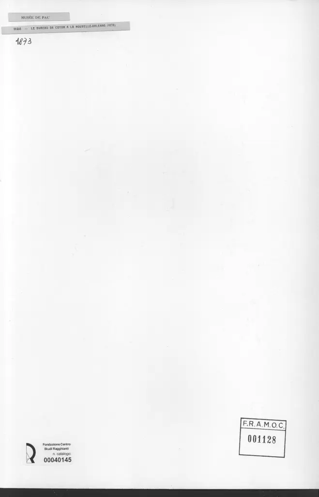 Anonimo , Degas, Edgar - sec. XIX - Le bureau de coton &agrave; la Nouvelle-Orleans , retro