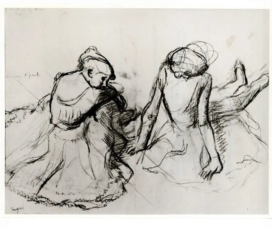 Anonimo , Degas, Edgar - sec. XIX - Elle se suce l'&eacute;paule , fronte