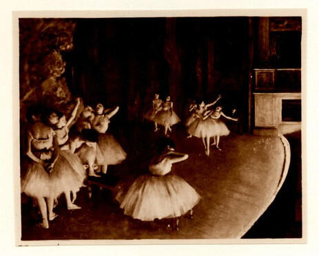 Anonimo , Degas, Edgar - sec. XIX - Prove di balletto in scena , fronte