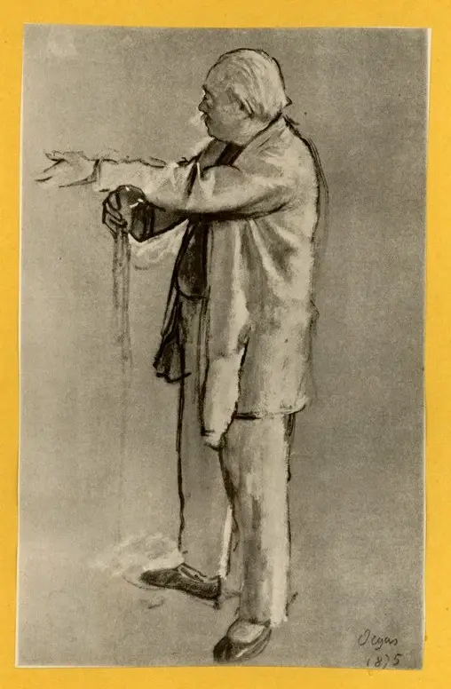 Anonimo , Degas, Edgar - sec. XIX - Il maestro Perrot , fronte