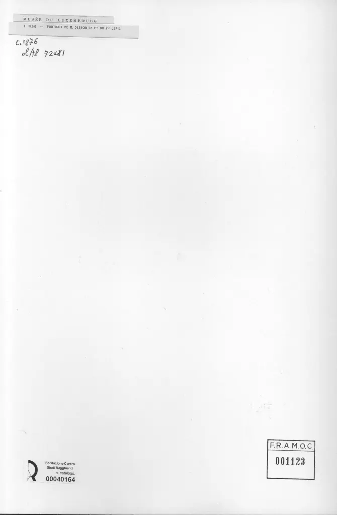 Anonimo , Degas, Edgar - sec. XIX - Portrait de M. Desboutin et du V.te Lepic , retro