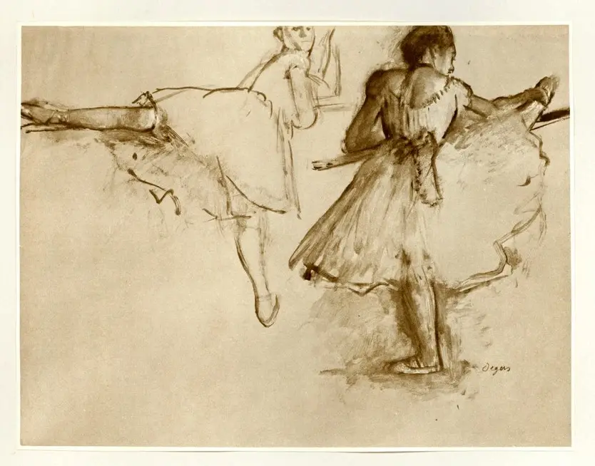 Anonimo , Degas, Edgar - sec. XIX - Dancer at the bar , fronte