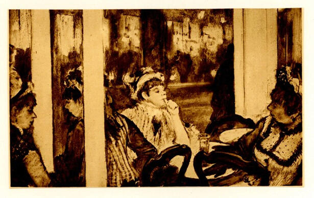 Anonimo , Degas, Edgar - sec. XIX - Un café Boulevard Montmartre , fronte