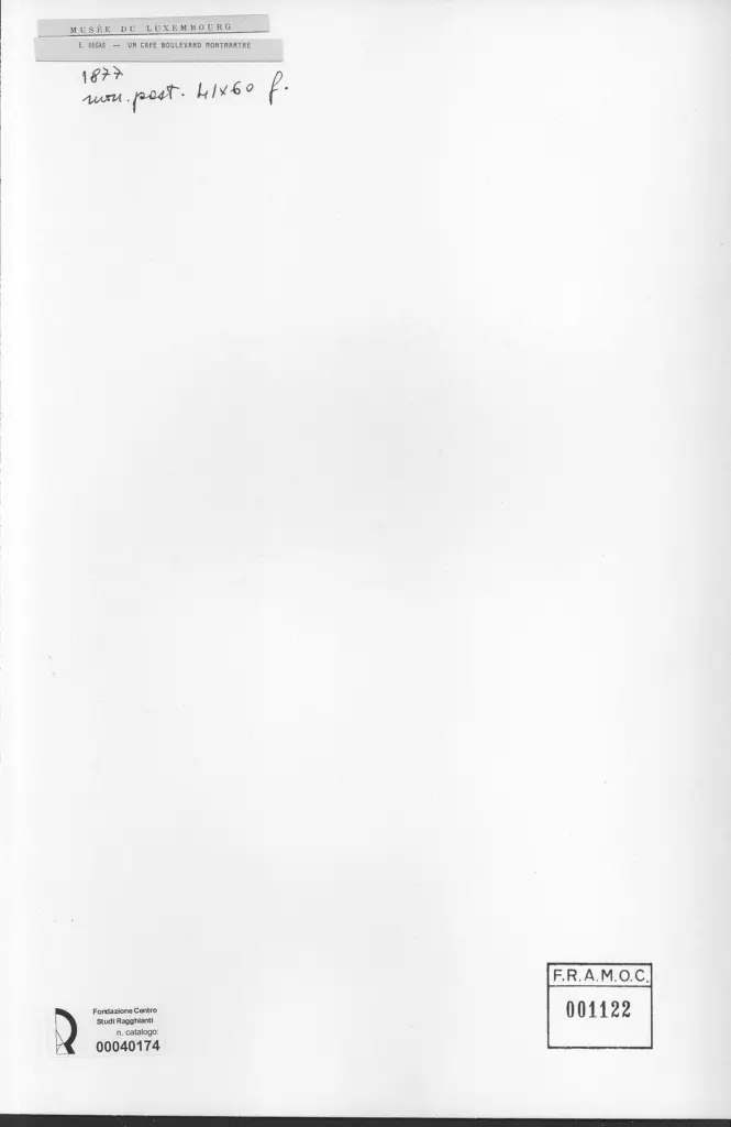 Anonimo , Degas, Edgar - sec. XIX - Un caf&eacute; Boulevard Montmartre , retro