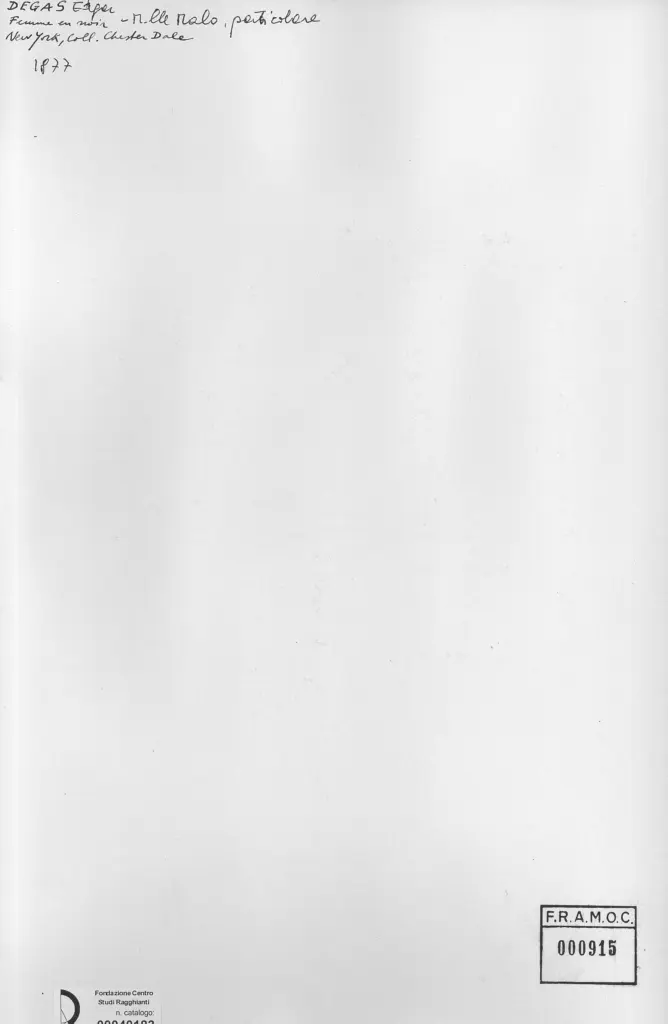 Anonimo , Degas, Edgar - sec. XIX - Femme en noir - Mademoiselle Malo (particolare) , retro