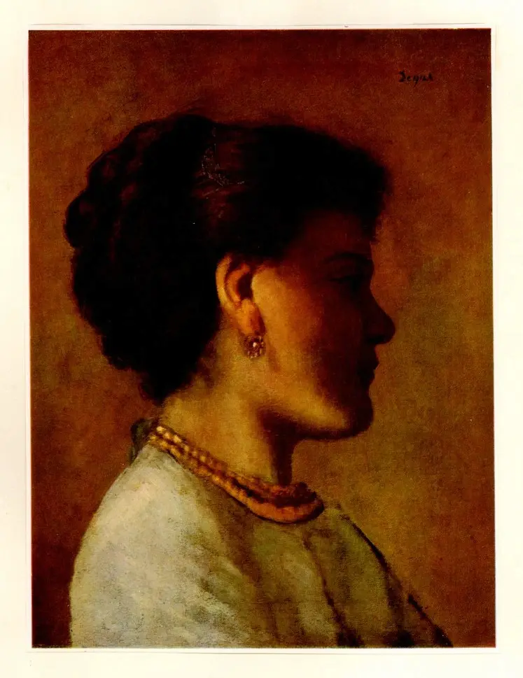Anonimo , Degas, Edgar - sec. XIX - Portrai de jeune femme , fronte