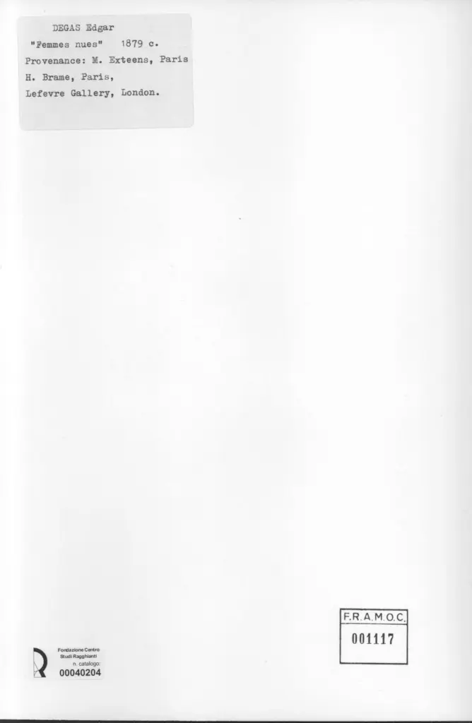 Anonimo , Degas, Edgar - sec. XIX - Femmes nues , retro