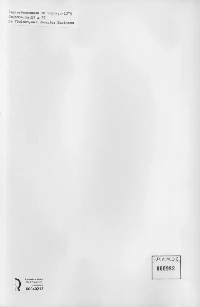 Anonimo , Degas, Edgar - sec. XIX - Danseuses en repos , retro