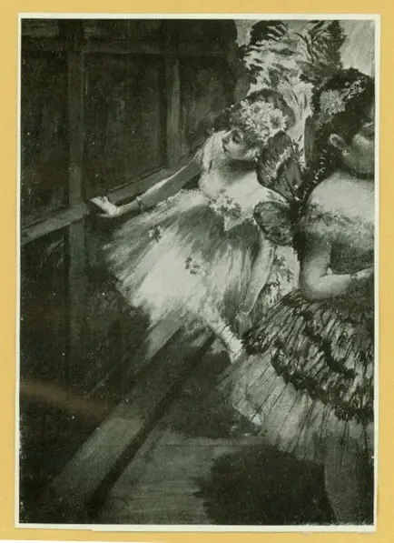 Anonimo , Degas, Edgar - sec. XIX - Danseues derri&eacute;re un portrait , fronte