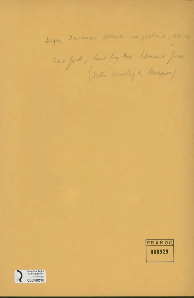 Anonimo , Degas, Edgar - sec. XIX - Danseues derri&eacute;re un portrait , retro