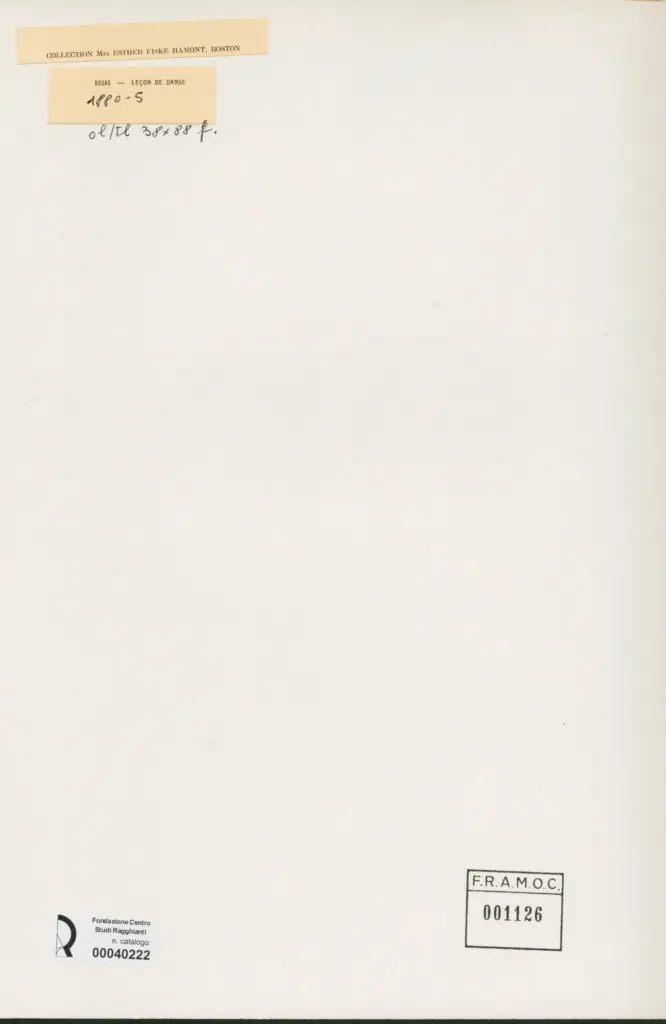 Anonimo , Degas, Edgar - sec. XIX - Lecon de danse , retro