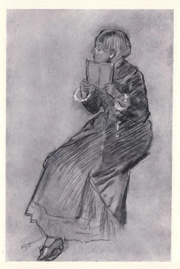 Anonimo , Degas, Edgar - sec. XIX - Femme lisant un catalogue , fronte