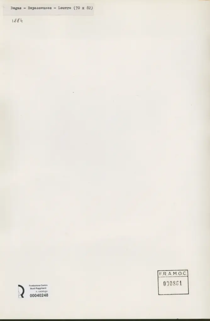 Anonimo , Degas, Edgar - sec. XIX - Repasseuse , retro