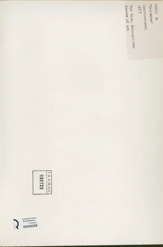 Anonimo , Degas, Edgar - sec. XIX - Toilette (particolare) , retro