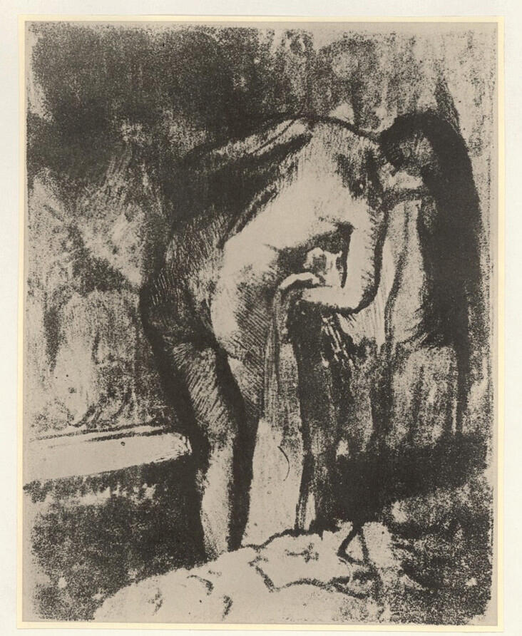 Anonimo , Degas, Edgar - sec. XIX - Aprés le bain , fronte