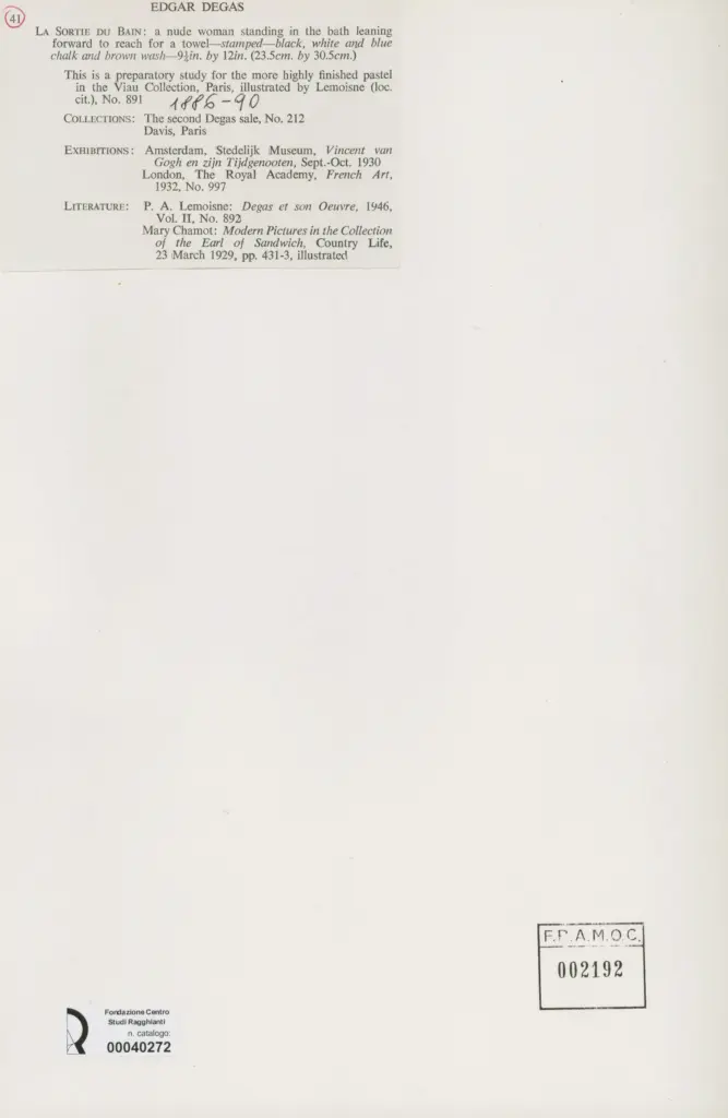 Degas, Edgar - sec. XIX , retro