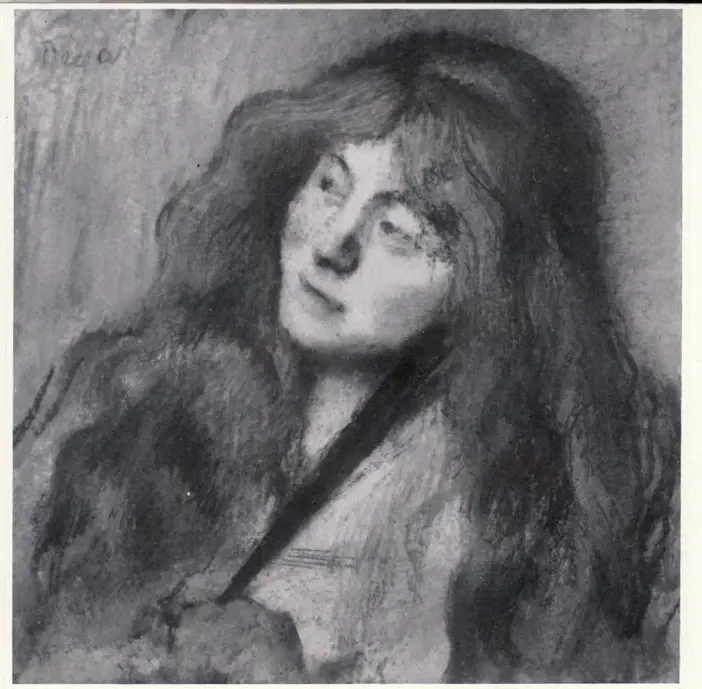 Anonimo , Degas, Edgar - sec. XIX - Tete de femme rousse , fronte