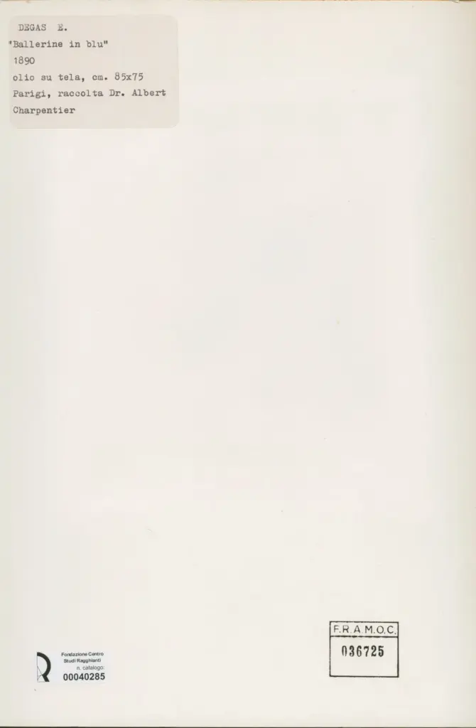 Anonimo , Degas, Edgar - sec. XIX - Ballerine in blu , retro