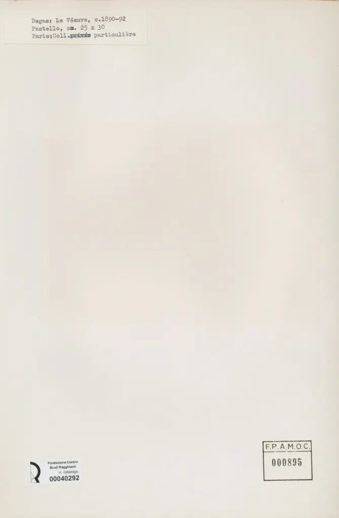 Anonimo , Degas, Edgar - sec. XIX - Le Vésuve , retro