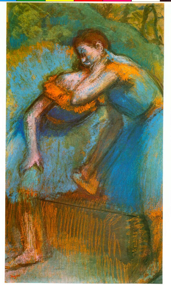 Anonimo , Degas, Edgar - sec. XIX - Due ballerine in riposo , fronte