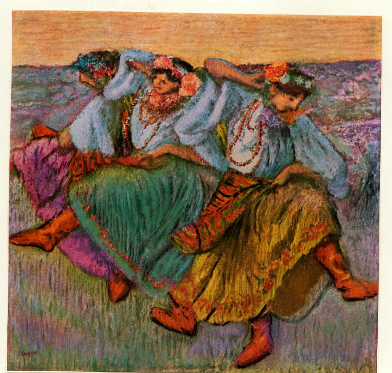 Anonimo , Degas, Edgar - sec. XIX - Trois ballerines en costume russe , fronte